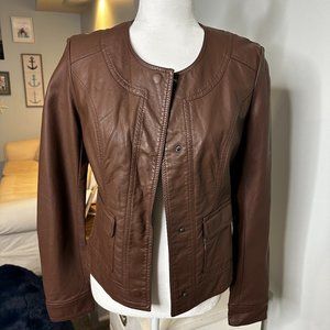 Kut From the Kloth Brown Faux Leather Jacket - Small